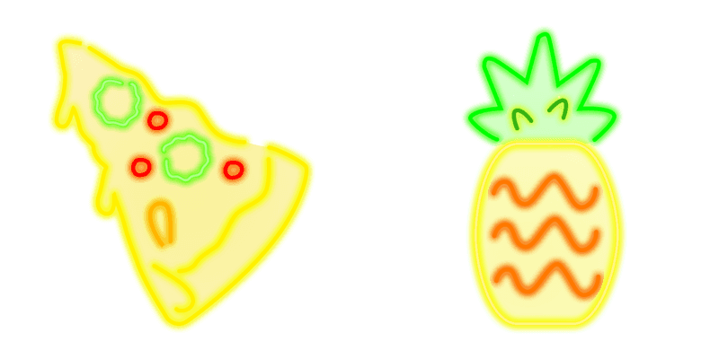 Pizza and Pineapple cute cursor